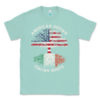 Seafoam american grown italian roots usa italy flag tree Classic Tee - linhVisuals