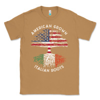 Toasted Coconut american grown italian roots usa italy flag tree Classic Tee - linhVisuals