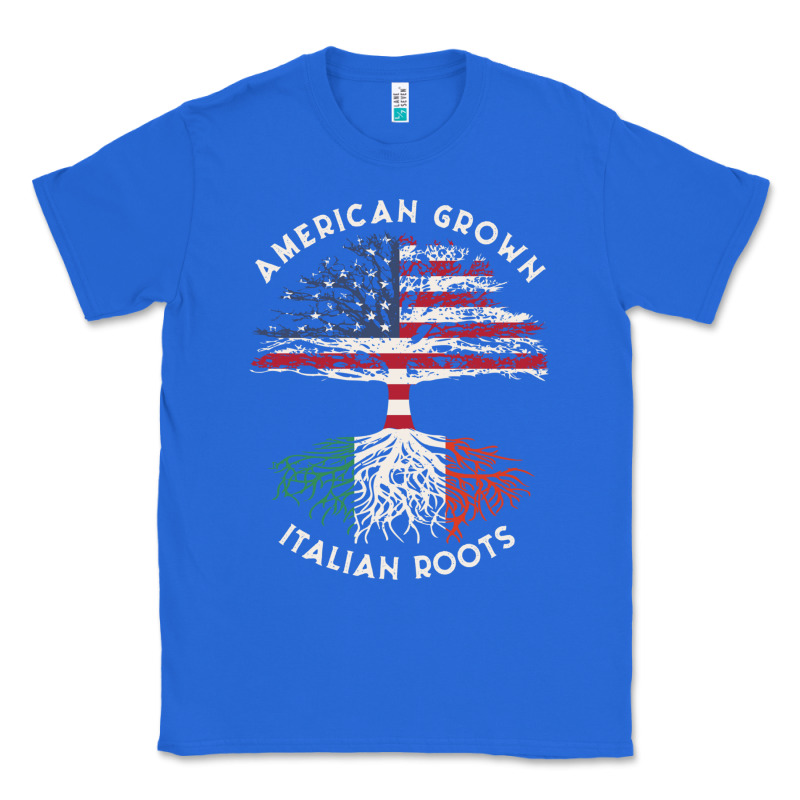 American Grown Italian Roots Usa Italy Flag Tree Classic Tee by linhVisuals | Teevron