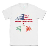 White american grown italian roots usa italy flag tree Classic Tee - linhVisuals