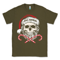 Army Green bah humbug skull santa hat christmas funny quote Classic Tee - linhVisuals