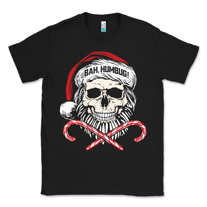 Bah Humbug Skull Santa Hat Christmas Funny Quote Classic Tee by linhVisuals | Teevron