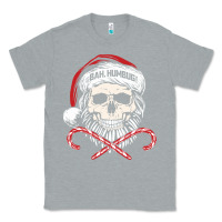 Heather Grey bah humbug skull santa hat christmas funny quote Classic Tee - linhVisuals