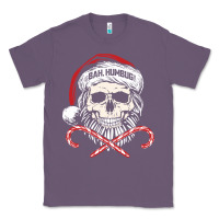 Lavender bah humbug skull santa hat christmas funny quote Classic Tee - linhVisuals
