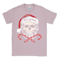 Lilac bah humbug skull santa hat christmas funny quote Classic Tee - linhVisuals