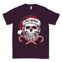 Plum bah humbug skull santa hat christmas funny quote Classic Tee - linhVisuals
