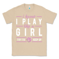 Mushroom basketball gifts for girls i know i play like a girl try to keep up in Classic Tee - linhVisuals