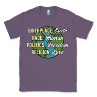 Lavender birthplace earth race human politics freedom religion love equality al Classic Tee - linhVisuals