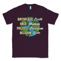 Plum birthplace earth race human politics freedom religion love equality al Classic Tee - linhVisuals