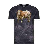 Cloud Black simmental bull Vintage Tee - LillyAllenDesigns