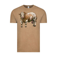 Vintage Coffee simmental bull Vintage Tee - LillyAllenDesigns