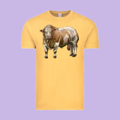 Simmental Bull Vintage Tee Designed By Lillyallendesigns