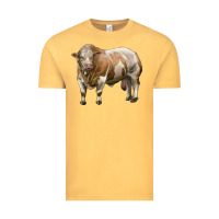 Vintage Mustard simmental bull Vintage Tee - LillyAllenDesigns