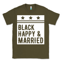 Army Green black happy & married funny wedding gifts Classic Tee - linhVisuals