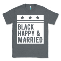 Charcoal Heather black happy & married funny wedding gifts Classic Tee - linhVisuals