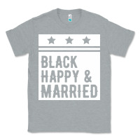 Heather Grey black happy & married funny wedding gifts Classic Tee - linhVisuals