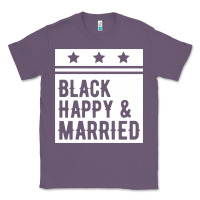 Lavender black happy & married funny wedding gifts Classic Tee - linhVisuals