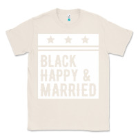 Natural black happy & married funny wedding gifts Classic Tee - linhVisuals