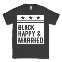 Black Happy & Married Funny Wedding Gifts Classic Tee | Teevron