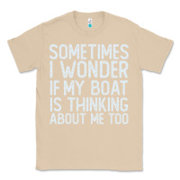 Mushroom boating funny if my boat is thinking about me too funny pontoon boat l Classic Tee - linhVisuals