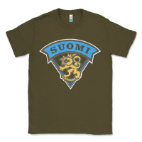 Army Green faded style suomi finland lion design Classic Tee - linhVisuals