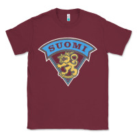 Burgundy faded style suomi finland lion design Classic Tee - linhVisuals