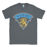 Charcoal Heather faded style suomi finland lion design Classic Tee - linhVisuals