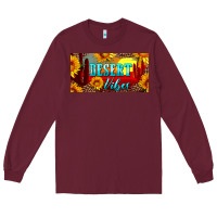 Burgundy desert vibes license plate Long Sleeve Tee - Artiststas