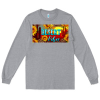 Heather Grey desert vibes license plate Long Sleeve Tee - Artiststas