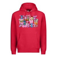 Stitch And Lilo Pink Christmas Coffee Cups Premium Hoodie | Teevron