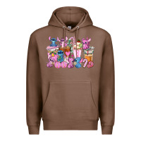 Chestnut stitch and lilo pink christmas coffee cups Premium Hoodie - AdoDesignShop
