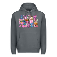 Rock stitch and lilo pink christmas coffee cups Premium Hoodie - AdoDesignShop