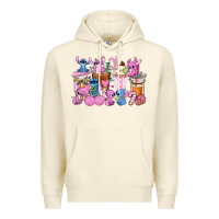 Sandshell stitch and lilo pink christmas coffee cups Premium Hoodie - AdoDesignShop
