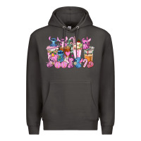 Smoke stitch and lilo pink christmas coffee cups Premium Hoodie - AdoDesignShop