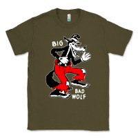 Army Green big bad wolf Classic Tee - linhVisuals