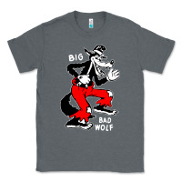 Charcoal Heather big bad wolf Classic Tee - linhVisuals