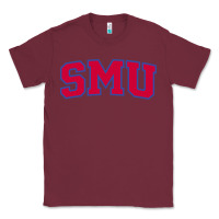 Burgundy The SMU Athletics wordmark Classic Tee - linhVisuals
