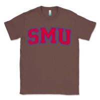 Chestnut The SMU Athletics wordmark Classic Tee - linhVisuals