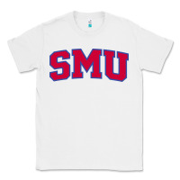 White The SMU Athletics wordmark Classic Tee - linhVisuals