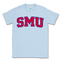 Dusty Blue The SMU Athletics wordmark Classic Tee - linhVisuals