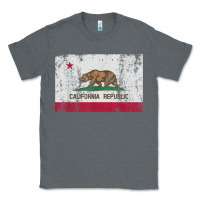 Charcoal Heather california flag womens mens heavy distressed vintage gift t shirt Classic Tee - linhVisuals