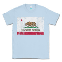 Dusty Blue california flag womens mens heavy distressed vintage gift t shirt Classic Tee - linhVisuals