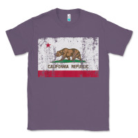 Lavender california flag womens mens heavy distressed vintage gift t shirt Classic Tee - linhVisuals