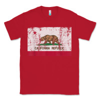 Red california flag womens mens heavy distressed vintage gift t shirt Classic Tee - linhVisuals