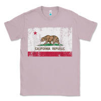 Lilac california flag womens mens heavy distressed vintage gift t shirt Classic Tee - linhVisuals