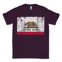 Plum california flag womens mens heavy distressed vintage gift t shirt Classic Tee - linhVisuals