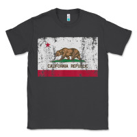 Smoke california flag womens mens heavy distressed vintage gift t shirt Classic Tee - linhVisuals