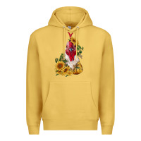 Antique Gold sunflower rooster with leopard Premium Hoodie - RanaPortraitStore