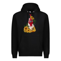 Black sunflower rooster with leopard Premium Hoodie - RanaPortraitStore