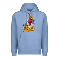 Colony Blue sunflower rooster with leopard Premium Hoodie - RanaPortraitStore